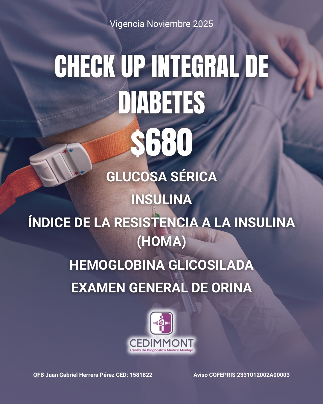 Promoción Cedimmont Check Up Integral de Diabetes